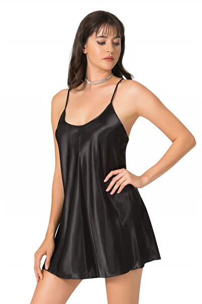 Slendos Women'S, Short, Round Neck, Satin Nightgown