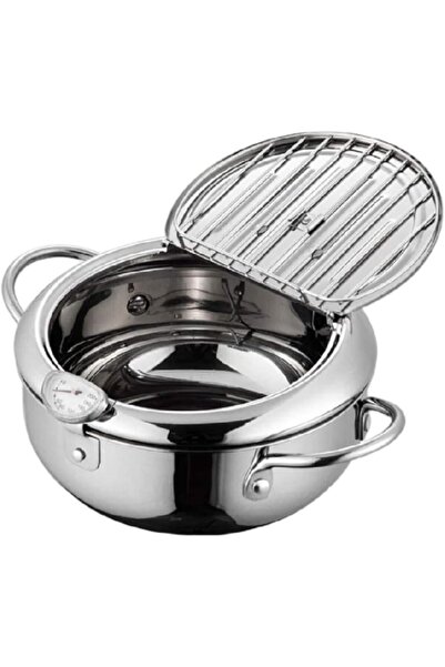 Generic مقلاة عميقة، ترمومتر للتحكم في درجة الحرارة، قدر قلي تمبورا غير لاصق ...