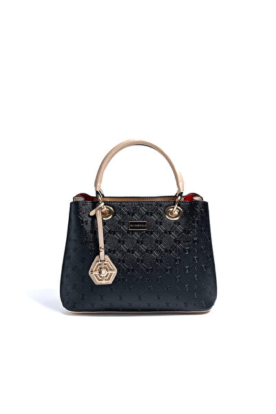 Silver Polo Silver & Polo Sp1272 Women's Handbag with Logo Black-S.Nut