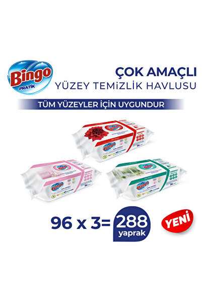 Bingo Yüzey Temizleme Havlusu Sevilen Kokular Lovely&Mutlu Yuvam&Ferah Evim 9...
