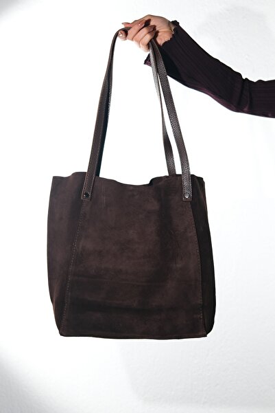 LuviShoes Grazia Brown Suede Genuine Leather Women's Shoulder Bag