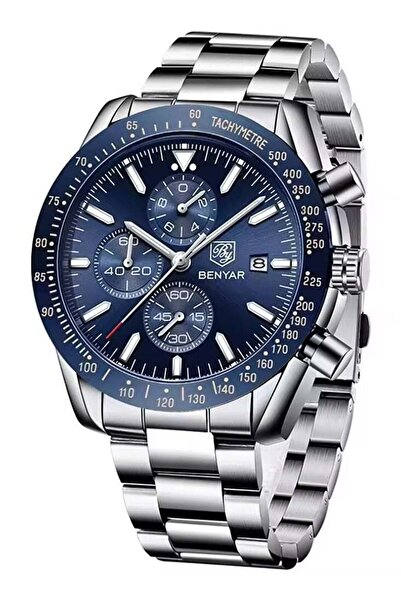 Benyar Watches for Men Watch Quartz Luxury Stainless Steel Water Resistant Ch...