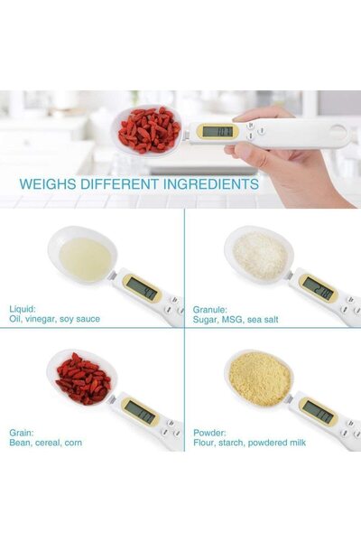 MRG Cantar lingura M500, 500g, Precizie 0.1g, TARA, LCD, Hold, Alb