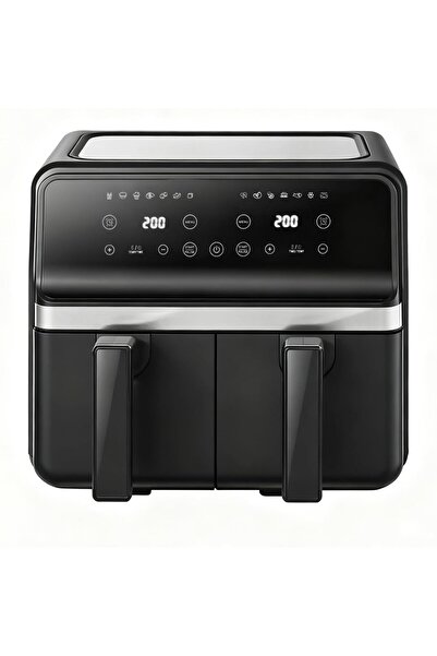 Generic مقلاة هوائية مزدوجة السلة من أوهاهو، سعة 8 لتر، بقدرة 2200 واط، مقلاة...