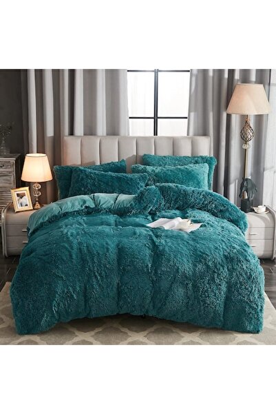 OEM Super Fluffy Cocolino Bedding Set, 6 Pieces, 2 Person Bed, Turquoise