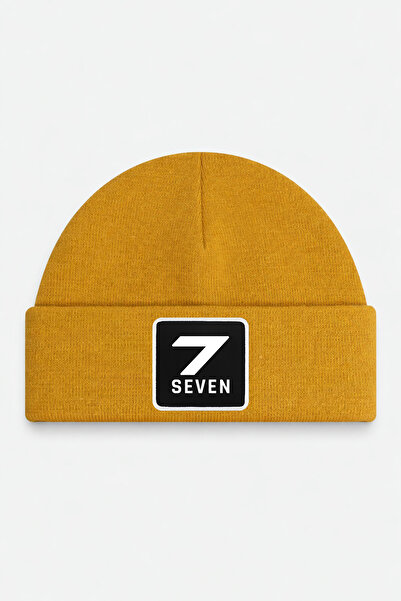 BlackBörk Number 7 Logo Camel Beanie