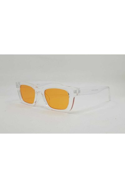 ESRADA Geometric Transparent Frame Orange Glass Unisex Sunglasses 2016 01 52-19-135