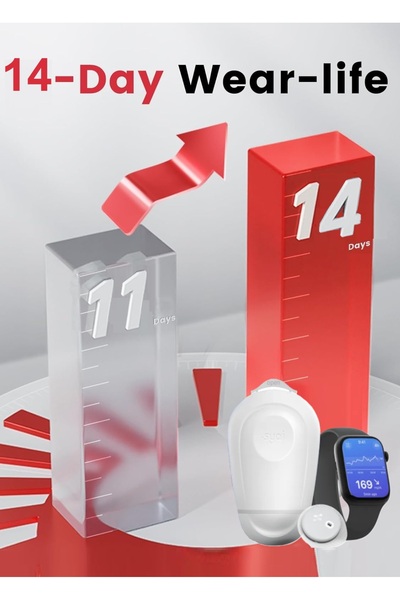 Generic Brand 3-Pack of Cey-Tag Sensors for Continuous Monitoring of Glucose Levels with Artificial Intelligence Technology, Automatic and Real-Time - Intelligent Digital Technology with a Measurement Rate of Every 5 Minutes, and a Continuous Duration of up to 14 Days.