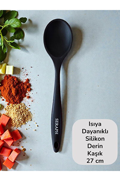 Seraph Isıya Dayanıklı Silikon Derin Kaşık 28 cm 1 Adet