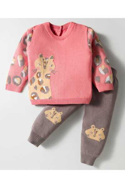 ToffyHouse Knitted Cotton Full Sleeves Winter Wear Suit With Animals Print - ...