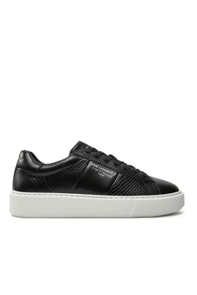 Karl Lagerfeld Crocodile- Leather-Look Leather sneakers
