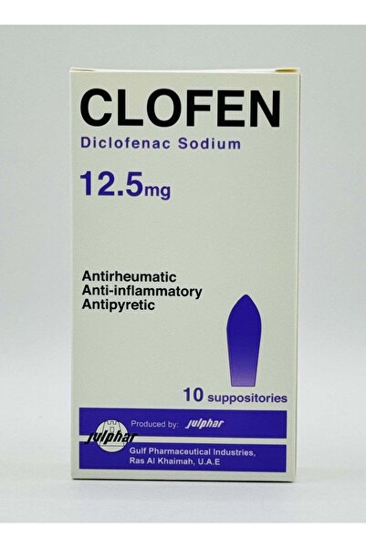 JULPHAR PHARMA Clofen Suppositories 12.5Mg 10'S