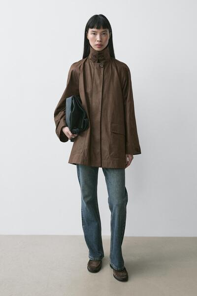 Massimo Dutti Cepli uzun parka