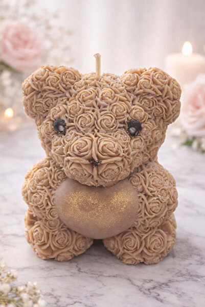 Handmade Scented candle, teddy bear with cinnamon aroma