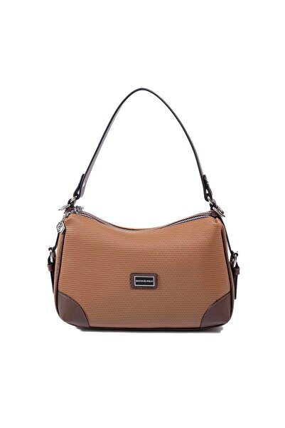 Silver Polo Silver & Polo Sp1269 Women's Shoulder Bag Honeycomb Caramel-Brown