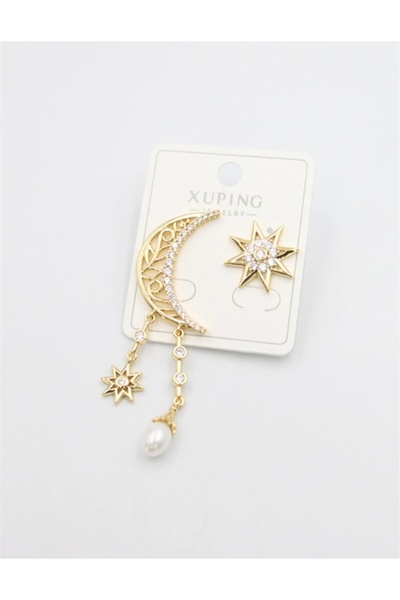 Çelik Ay Yıldız Küpe