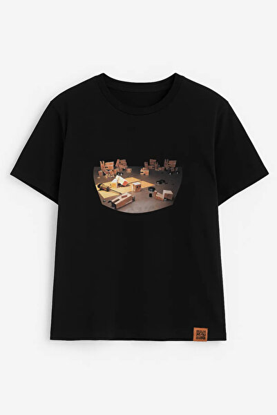 MARKAPIA Men's Crew Neck 100% Cotton Block Printed T-Shirt