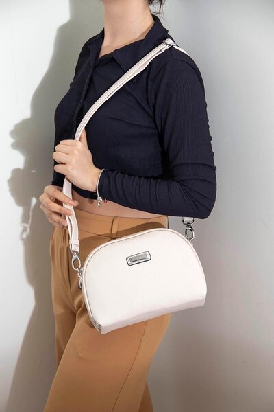 Silver Polo Silver & Polo Sp765 Women's Crossbody Bag Honeycomb Beige