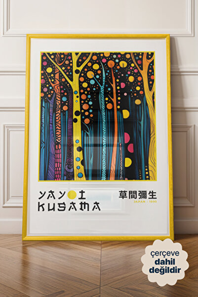 Persona Istanbul Yayoi Kusama "Cosmic Forest" - 1995 Japonya Sergi Posteri (Ç...