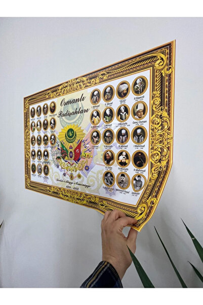 Tutunabilir Kağıt Statik Tutunma Özellikli Osmanlı Padişahları Tablo – Yapışk...