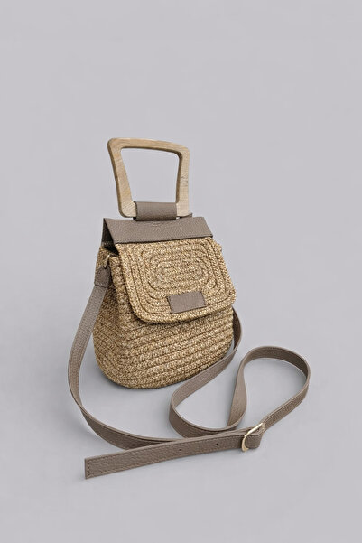 MaVaux Raffia Extra Light and Soft Rope Genuine Leather and Real Wood Handle ...