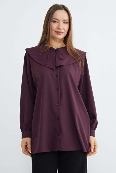 Fulla Moda Fullamodest Baby Collar Balloon Sleeve Tunic