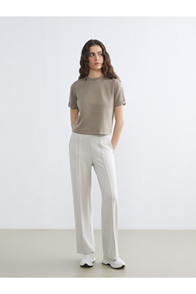 LC Waikiki بنطال رياضي نسائي واسع الساقين بخصر مطاطي