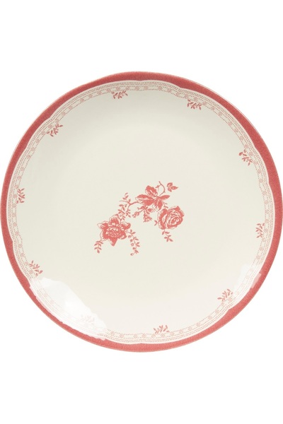 Carrefour Home Carrefour Home plate, flower pattern, 20 cm, White with decora...