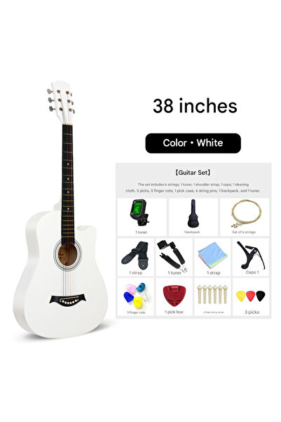 Arabest 38 Inch Acoustic Guitar, Beginner Set with 11 Accessories, Tuner and ...