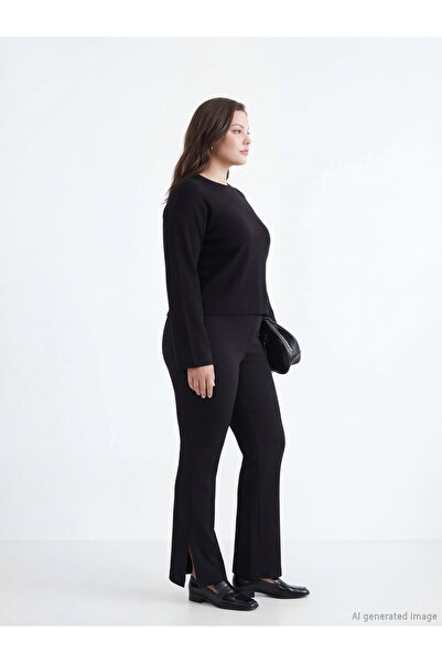 LC Waikiki Rmz Gi̇yi̇m Farkiyla Slim Fit Spanish Flare Women's Pants