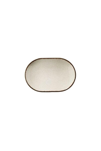 Carrefour Home Carrefour Home oval plate, 24 cm, Beige