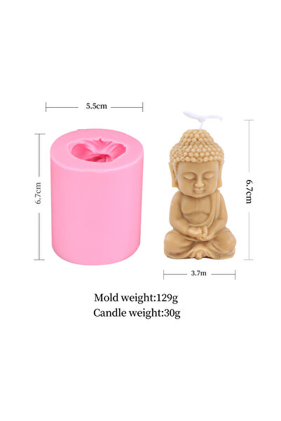 choice2 Sitting Buddha L DIY Buddha Candle Silicone Mold 3D Buddha Soap Resin...