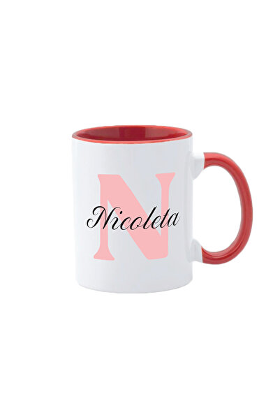 AFFIX THE DIFFERENT PERSPECTIVE Personalized mug, white with red interior and...
