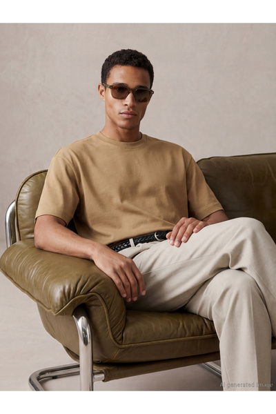 LC Waikiki Ανδρικό μπλουζάκι με λαιμόκοψη Özmarka New Season