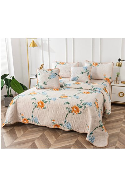 Truva Home Fine Cotton Bedspread - Complete Set with Pillowcases, 230x250 cm