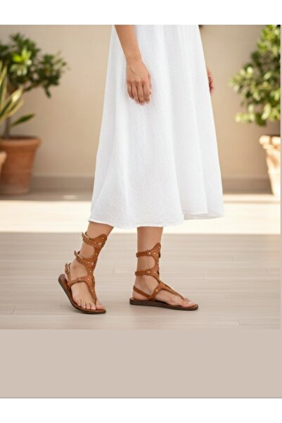 Bostini Flip-Flop Natural Genuine Leather Sandals