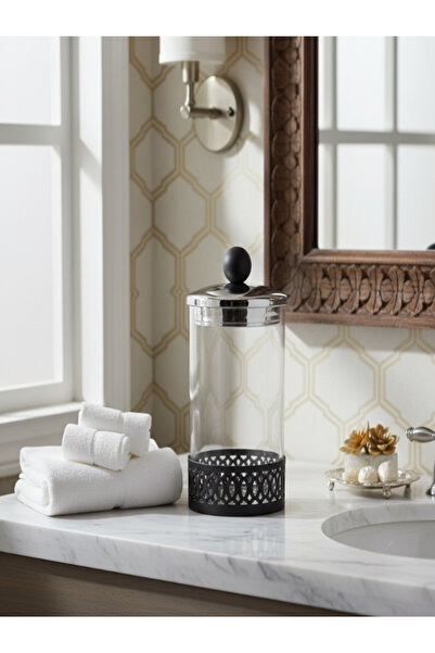 AKDC SBTC Round Glass Container with Metal Holder