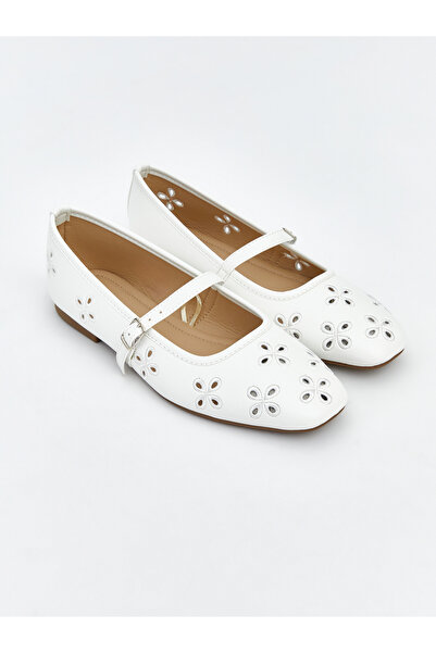 LC Waikiki Women's Leather-Look Ballet Flats