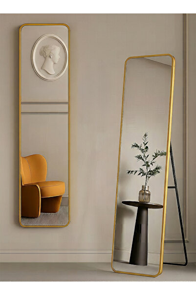 M SMART Elegant Design Mirror 120x30cm-full Length Mirror With Gold Metal Fra...