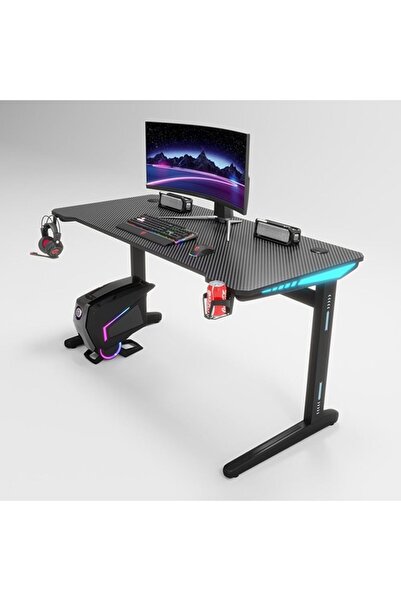 NKX Ergonomic Gaming and Computer Desk with LED Lights 120 CM