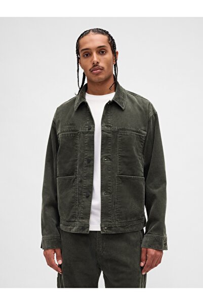 GAP Erkek Koyu Yeşil Relaxed Corduroy Ceket