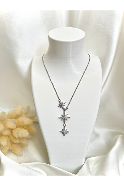 stainless steell قلادة نجمة ثلاثية من الفولاذ