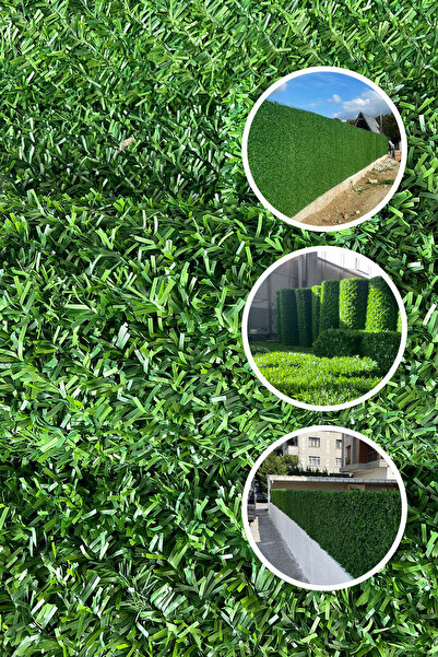EXPORTYAPI Çim Çit Ultra Green 1m x 8m Sık dokulu Bahçe Çiti