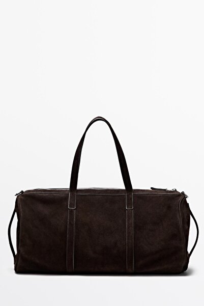 Massimo Dutti Süet deri seyahat çantası