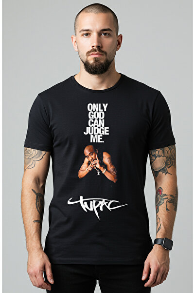 PARUNIV Men's t-shirt with 2pac tupac print, 100% cotton