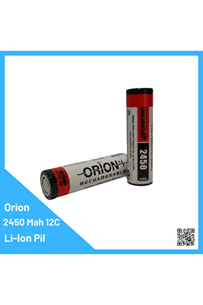 Orion 18650 2450mAh 12C Yüksek Deşarjlı Li-Ion Pil