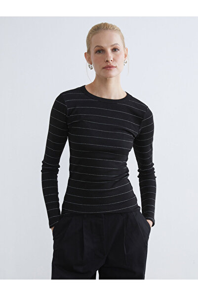 LC Waikiki Peak New Season Crew Neck Striped Women's Bodysuit