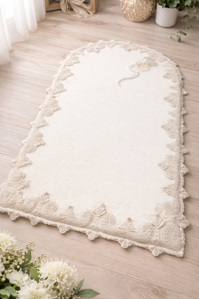 Myevilla سجادة صلاة مزخرفة ناعمة قابلة للغسل، لا تسبب آلاماً للركبة، قاعدة غي...