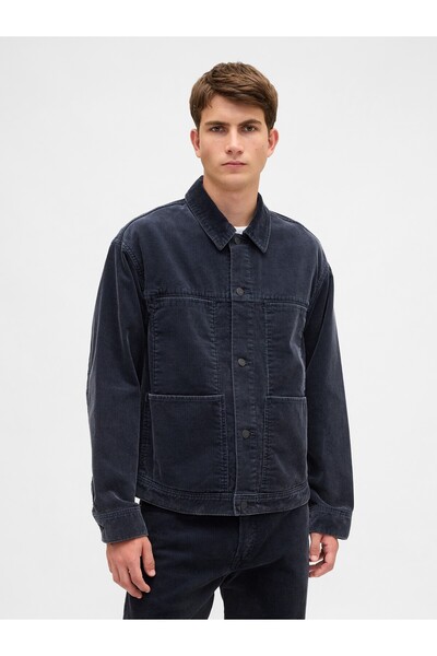 GAP Erkek Lacivert Relaxed Corduroy Ceket