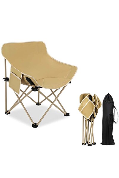 M SMART كرسي تخييم قابل للطي بإطار معدني وحقيبة حمل، خفيف الوزن وقابل للنقل، ...
